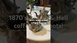 Garage Sale Find - 1870&rsquo;s ornate coffee & teapots!  Fabulous finds for my collection.