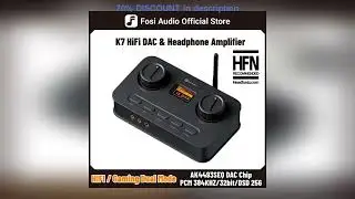 #Fosi Audio K7 HiFi DAC Bluetooth Headphone Amplifier Mic Input USB Audio Gaming DAC for PS5 PC Swi