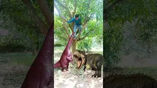 Hanuman ji ne ram bhakat ko dinosaur🦕 se bachaaya, animal attack #hanuman #shreeram #vairalvideo