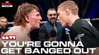 🔥 Lewis McGrillen and Alexander Luster get HEATED after incredible KO at #PFLGlasgow #PFL