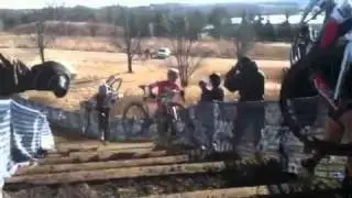 Nate Morse on the stairs (CX Nats, 17-18 race)