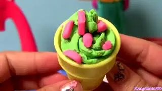 PLAY DOH Magic Swirl Ice Cream Shop Playset Sweet Shoppe Sorveteria F&aacute;brica de Sorvetes Heladeria