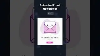 Animated Email Newsletter With HTML & CSS #css #webdevelopment #csseffect