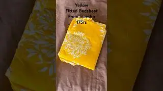 Yellow Fitted Bedsheet From Meesho for 175rs #meesho #meeshohaul #meeshofinds #bedsheets #haul