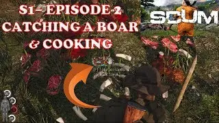SEASON 1-EPISODE 2 | CATCHING A BOAR & COOKING | SCUM GAMEPLAY