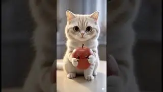 CUTE CAT EATING THE BEST APPLE PIE EVER !🥧 #cateating #cute #cutecat