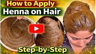 How to Apply Henna on Hair || step by step application method||Natural hair colour||Henna hair mask 
