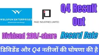 Page Industries Ltd Q4 Result|Welspun Enterprises Limited Q4 Result|stock bulletin
