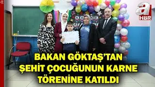 Bakan Göktaş, Babası Pençe-Kilit Harekatı'nda Şehit Olan Öğrencinin Karne Törenine Katıldı I A Haber