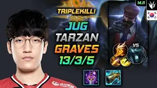 Graves Jungle Build Tarzan Youmuu's Ghostblade Fleet Footwork - LOL KR Challenger Patch 14.11