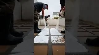 Satisfying Backyard Makeover You Need to See! 🏡 #asmr #epoxyfloor