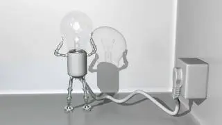 3d character lamp man
