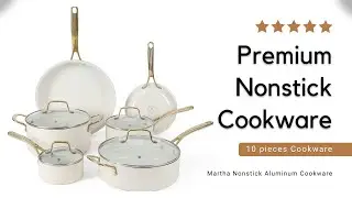 Modern and Stylish Cookware Set NonStick for Trendy Kitchens | 10 Piece Nonstick Cookware Sets