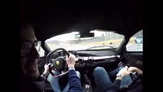 Two children in a Ferrari LaFerrari at Nordschleife