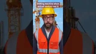 Drilling machine when skilled workers use it #constructionvideo #construction #workers #shorts
