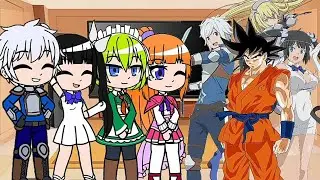 Danmachi reaccionan a goku y a sus videos // parte 2 // gacha club 👍👍😎😎