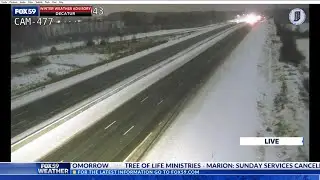 Snowy, slick roads causing crashes and pileups across Indiana