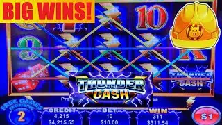 BIG WINS on Thunder Cash! Huff N More Puff slot play!
