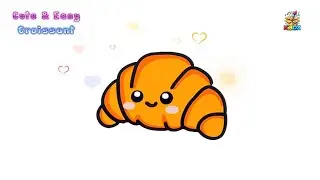 How to Draw Croissant 🥐 | Super Easy Cute Digital Drawing