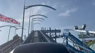 Sheeran&rsquo;s Wild River Log Flume (On ride) Ocean Beach pleasure park South Shields