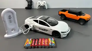 Satisfying with Unboxing EV Remote Control Super Car vs Rc Hummer PickUp