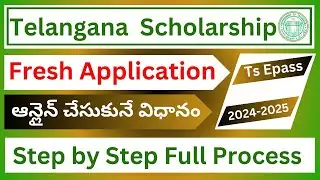 Ts epass scholarship fresh application step by step process 2024 |how to apply scholarship in Telugu