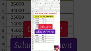Trick to calculate salary increment 💪😎 #advancedexcel #excelshorts