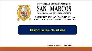 WEBINAR  ELABORACION DE SILABO