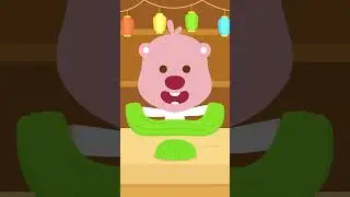 Loopy's Rainbow Noodle House | Let's make color noodles💖#pororo #shorts #color
