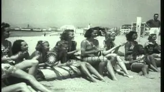 Dancers at Beach resort in Venice, California showing new slants on Jitterbug:  T...HD Stock Footage