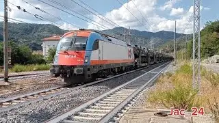 EXP Sicilia Express,MRI InRail e tanti merci alla stazione di Vaiano☀️🏖️🌻