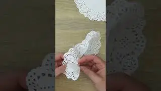 Make a pretty flower out of a paper doily