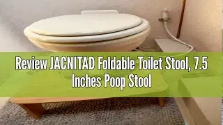 Review JACNITAD Foldable Toilet Stool, 7.5 Inches Poop Stool for Bathroom, Bamboo Toilet Stool Squat