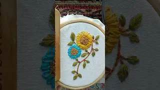 Sun Flower 🌻 Embroidery tutorial | full Video in description