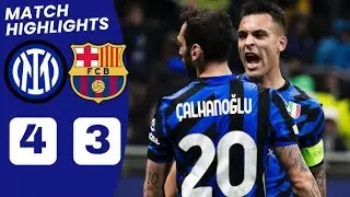 Inter Milan vs Barcelona 4-3 | CRAZY Match! Lautaro, Olmo, RAPHINIA Goals - UCL Thriller Highlights