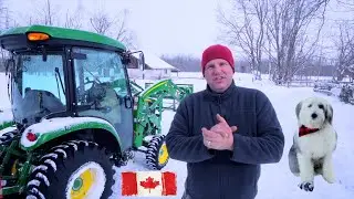 A Typical SNOW DAY on our FARMSTEAD in CANADA