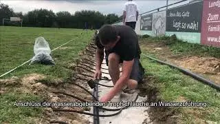 Sportplatzbewässerung (Subsurface) klimaangepasst an der Rasenwurzel