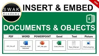 👍 Insert & Embed documents and objects in excel