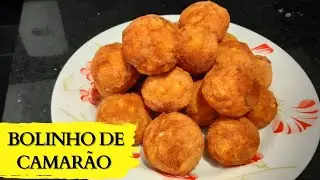 BOLINHO DE CAMARÃO, receita deliciosa. #camarao