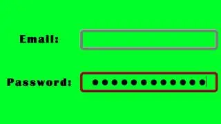 enter the password - green screen effect
