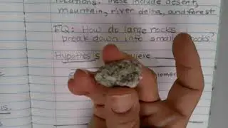 How are larger rocks broken down into smaller rocks?