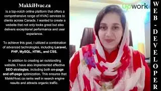 Creating a Visually Stunning Website for Your Online Business By Rafia Aslam | Upwork |  | Developer