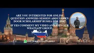 Join Our Open Doors Russia 2026 Q&A Session | Live Guidance for Scholarship Applicants| 2nd Stage