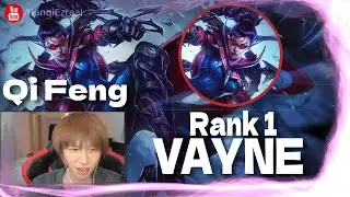 🔻 Qi Feng Vayne vs Warwick PENTAKILL - Rank 1 Vayne Guide Qi Feng 1v9 Stream