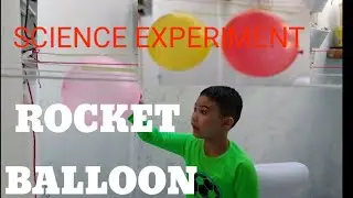 Rocket Balloon at Inflatable Pool | Kids Activity | Science Experiment | Kids Playtime
