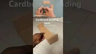 My attempt at making a cardboard beading loom (inspired by @itoshigestudio )