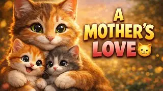 A Mother Cat&rsquo;s Love 💖 | Beautiful Cat Family Story | 4K Cartoon | Mother Cat Saves Her Kittens 🐾