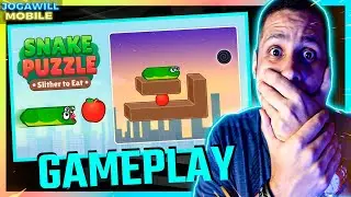 SNAKE PUZZLE SLITHER TO EAT - JOGO DE ENIGMAS/PUZZLES E L&Oacute;GICA, COBRA E COMIDA, GAMEPLAY ANDROID/IOS