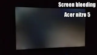 Acer Nitro 5 [2020] model Screen bleeding Test
