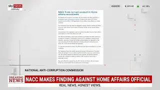 NACC makes findings against Home Affairs official